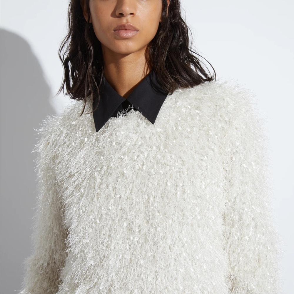 Saint Art Feather Sweater Ivory
